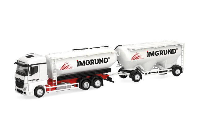 herpa Cars&Trucks 1/87 (プラスチック製) メルセデスベンツ アクトロスストリームスペース バルクサイロトレーラー "Imgrund"