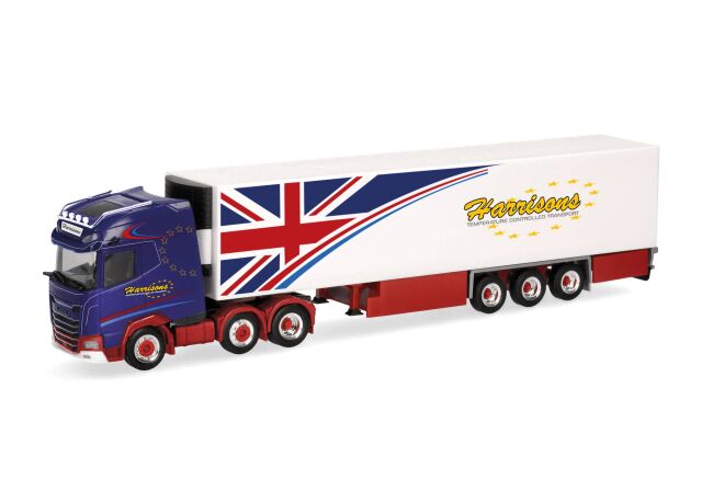 herpa Cars&Trucks 1/87 (プラスチック製) DAF XG+ 冷蔵ボックスセミトレーラー "Harrisons" (イギリス)