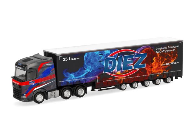 herpa Cars&Trucks 1/87 (プラスチック製) DAF XG+ ボリュームセミトレーラー 15ｍ "Diez"
