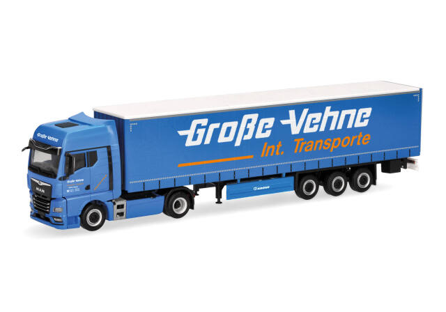 herpa Cars&Trucks 1/87 (プラスチック製) MAN TGX GX カーテンキャンバスセミトレーラー "Große-Vehne"