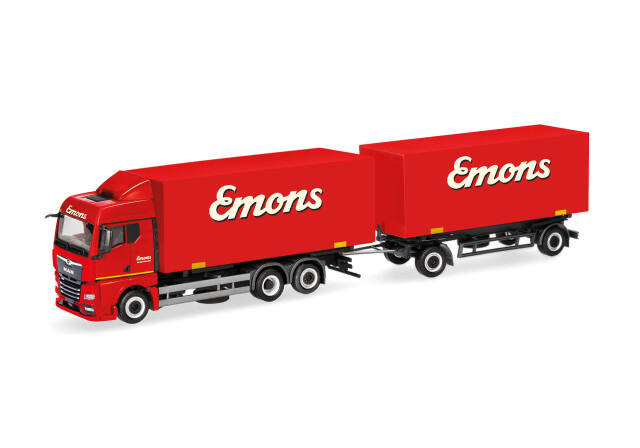 herpa Cars&Trucks 1/87 (プラスチック製) MAN TGX GM スワップボディ ボックストレーラー "Emons"