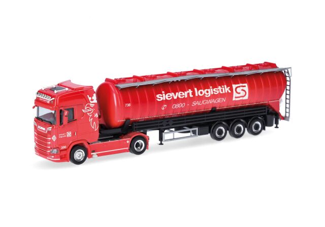 herpa Cars&Trucks 1/87 (プラスチック製) スカニア CS 20 HD バキュームサイロセミトレーラー "Sievert Logistik"