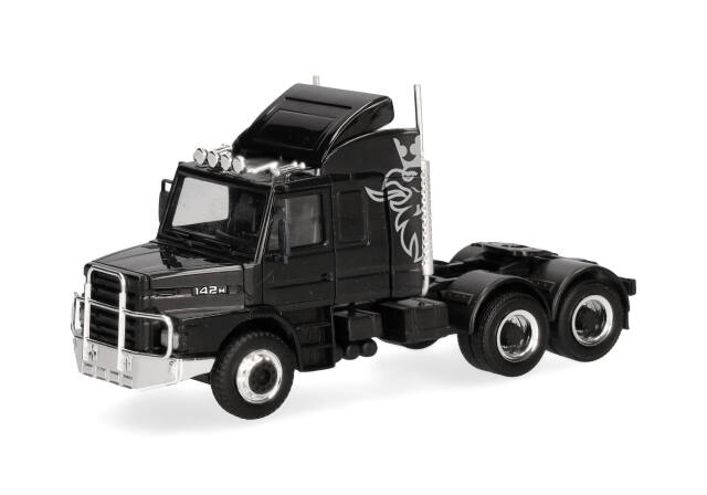 herpa Cars&Trucks 1/87 (プラスチック製) スカニア ハウバー 142 リジッドトラクター 3軸 ブラック