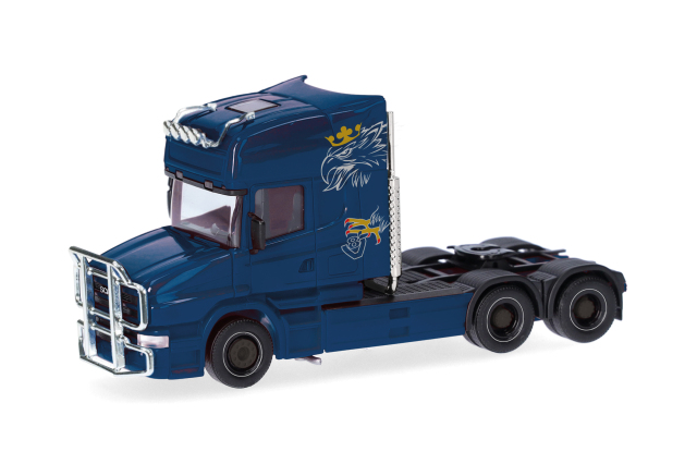 [予約]herpa Cars&Trucks 1/87 (プラスチック製) スカニア ハウバー 04  トップライン リジッドトラクター 3軸  コバルトブルー