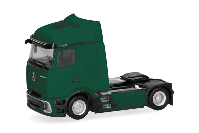 [予約]herpa Cars&Trucks 1/87 (プラスチック製) メルセデスベンツ アクトロス L プロキャビン ストリームスペース リジッドトラクター 2軸 モスグリーン