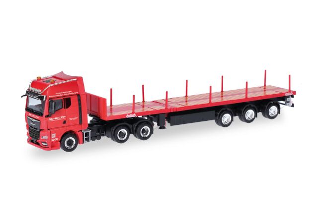 herpa Cars&Trucks 1/87 (プラスチック製) MAN TGX GX テレトレーラー セミトレーラー "Scholpp"