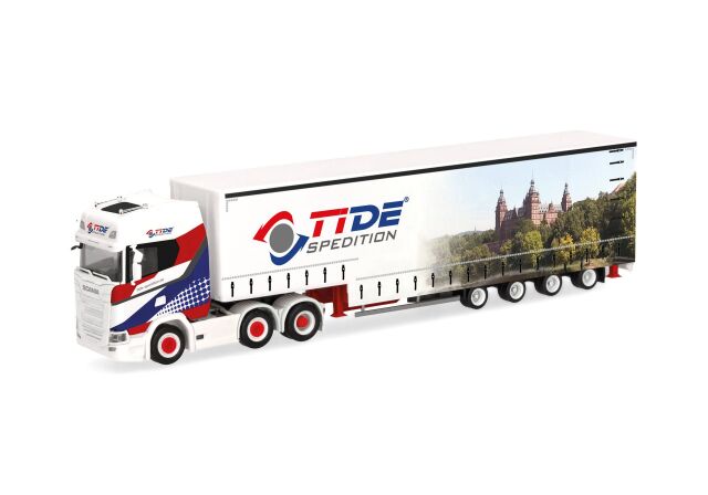 herpa Cars&Trucks 1/87 (プラスチック製) スカニア CS 20 HD ボリューム セミトレーラー "TiDe Spedition"