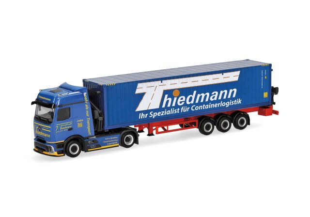 herpa Cars&Trucks 1/87 (プラスチック製) メルセデスベンツ アクトロス Lプロキャビン ビッグスペースコンテナサイドローダー "Thiedmann"