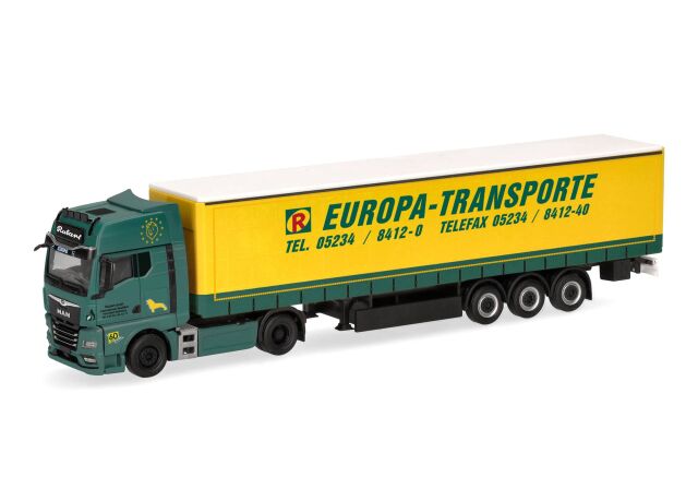herpa Cars&Trucks 1/87 (プラスチック製) MAN TGX GX カーテンキャンバスセミトレーラー "Rubart Europa-Transporte"
