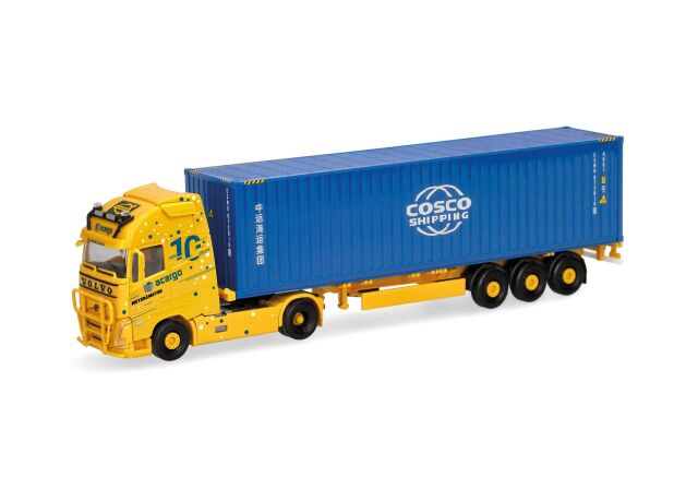 herpa Cars&Trucks 1/87 (プラスチック製) ボルボ FH GL XL 2020コンテナセミトレーラー"Acargo Meyer & Meyer / Cosco"