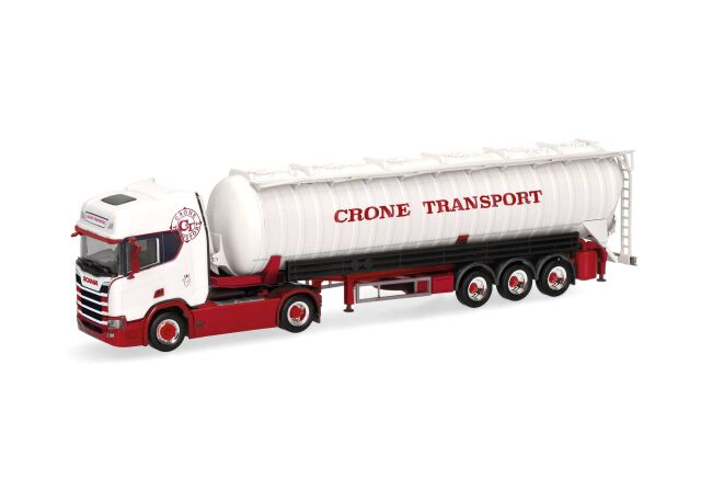 [予約]herpa Cars&Trucks 1/87 (プラスチック製) スカニア CR 20 HDバキュームバルクセミトレーラー"Crone Trade and transport"