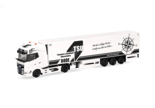 [予約]herpa Cars&Trucks 1/87 (プラスチック製) DAF XG+ 冷蔵ボックスセミトレーラー "TSU Bode"