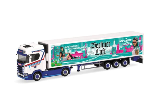 [予約]herpa Cars&Trucks 1/87 (プラスチック製) スカニア CS 20 HD 冷蔵ボックスセミトレーラー "Scheufler/Berliner Luft"