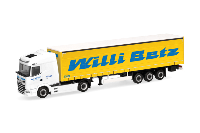 [予約]herpa Cars&Trucks 1/87 (プラスチック製) DAF XG フェイスリフト  カーテンキャンバスセミトレーラー  "Willi Betz" (ヴュルテンベルク州）
