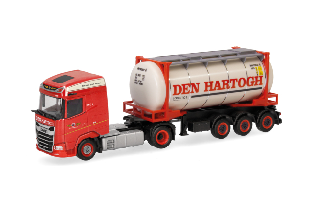 herpa Cars&Trucks 1/87 (プラスチック製) DAF XG  タンクコンテナセミトレーラー  "Den Hartogh" (オランダ)