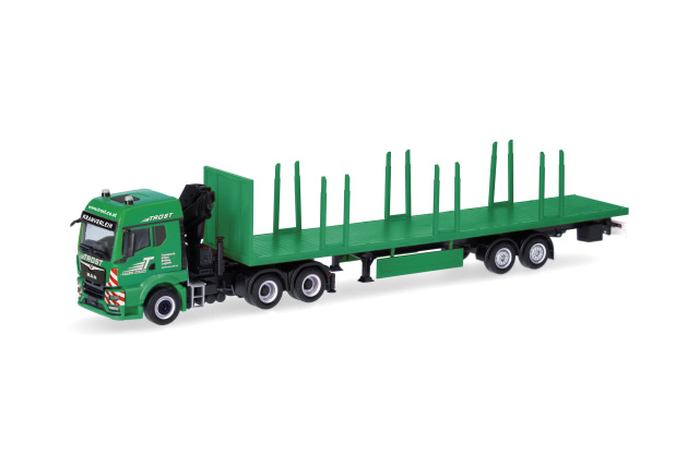 [予約]herpa Cars&Trucks 1/87 (プラスチック製) MAN TGS TM  ステークセミトレーラー  "Trost" (オーストリア)