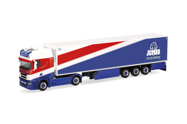 herpa Cars&Trucks 1/87 (プラスチック製) スカニア CS 20 HD  冷蔵ボックスセミトレーラー  "Heide Logistik/Jumbo Fischer"