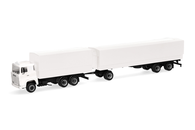 [予約]herpa Cars&Trucks 1/87 (プラスチック製) スカニア 141 フラットベッド トレーラーホワイト