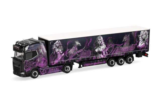 [予約]herpa Cars&Trucks 1/87 (プラスチック製) DAF XG+  カーテンキャンバスセミトレーラー "Pluta/Phoenix Queen"（ポーランド）