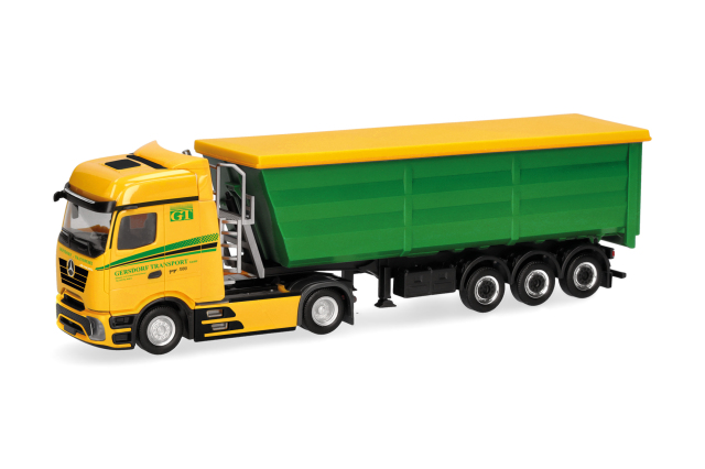 [予約]herpa Cars&Trucks 1/87 (プラスチック製) メルセデスベンツ アクトロス L  プロキャビン ギガスペース スチールダンプセミトレーラー "Gersdorf Transport"