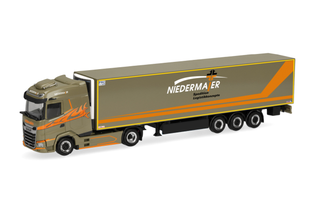 [予約]herpa Cars&Trucks 1/87 (プラスチック製) DAF XG  冷蔵ボックスセミトレーラー "Niedermaier" (バイエルン州)