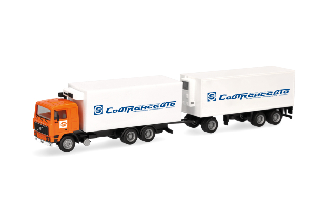 [予約]herpa Cars&Trucks 1/87 (プラスチック製) ボルボ F10 冷蔵ボックストレーラー "Sovtransavto" (ロシア)