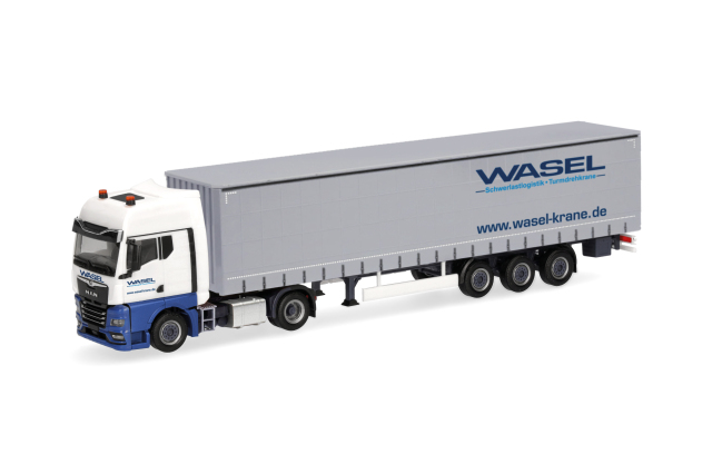 [予約]herpa Cars&Trucks 1/87 (プラスチック製) MAN TGX GX カーテンキャンバスセミトレーラー "Wasel"