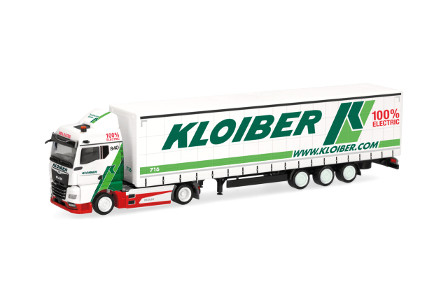 [予約]herpa Cars&Trucks 1/87 (プラスチック製) MAN eTGX GM ボリュームカーテンキャンバスセミトレーラー "Kloiber"