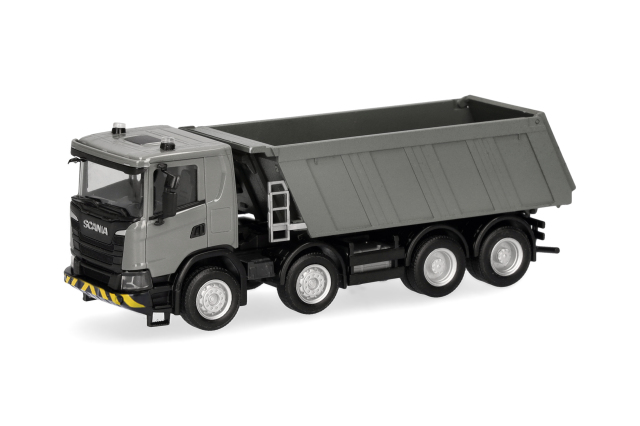 [予約]herpa Cars&Trucks 1/87 (プラスチック製) スカニア XT17 ダンプトラック 4軸 グレー/イエロー