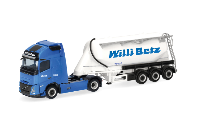 [予約]herpa Cars&Trucks 1/87 (プラスチック製) ボルボ FH エアロ GL XL バルクセミトレーラー "Willi Betz"