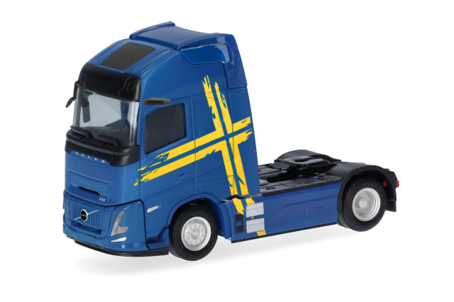 [予約]herpa Cars&Trucks 1/87 (プラスチック製) ボルボ FH エアロ GL XL 電動トラクターヘッド 2軸 ブルー