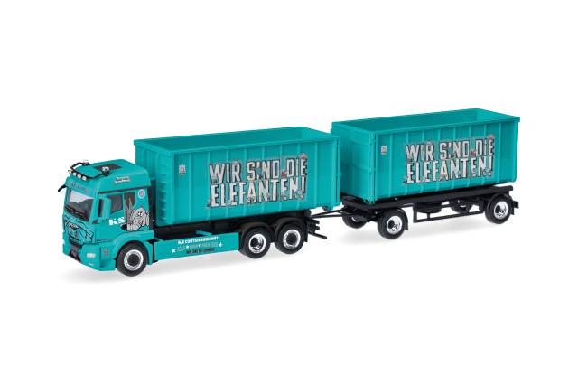 [予約]herpa Cars&Trucks 1/87 (プラスチック製) MAN TGS TM ロールオフコンテナトレーラー "KS Containerdienst"