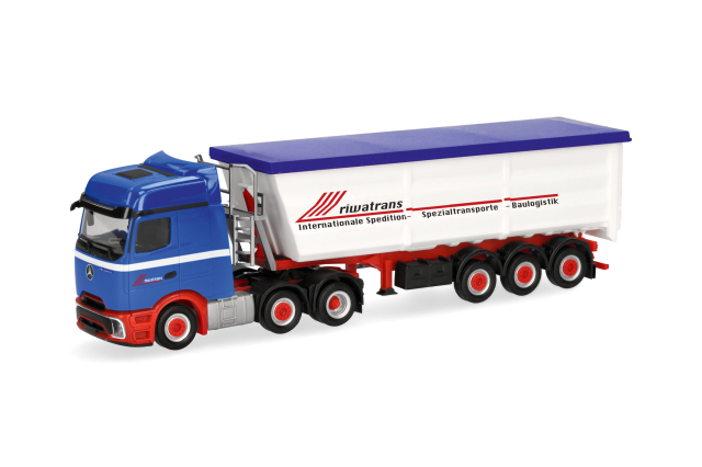 [予約]herpa Cars&Trucks 1/87 (プラスチック製) メルセデスベンツ アクトロス L プロキャビン ビッグスペース スチールダンプセミトレーラー "Riwatrans"
