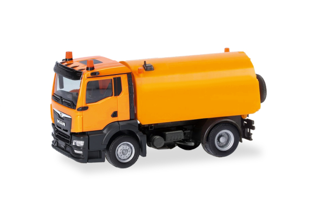 [予約]herpa Cars&Trucks 1/87 (プラスチック製) MAN TGS NN 道路清掃車 オレンジ
