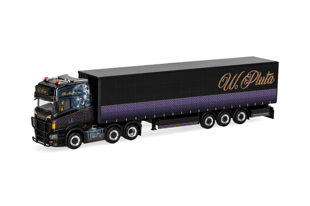 [予約]herpa Cars&Trucks 1/87 (プラスチック製) スカニア CS 20 ハイルーフ  カーテンキャンバスセミトレーラー  "Pluta/The King"