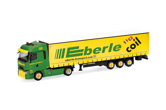 [予約]herpa Cars&Trucks 1/87 (プラスチック製) ルノー T フェイスリフト  カーテンキャンバスセミトレーラー  "Eberle Transport AG"