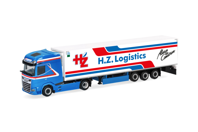 [予約]herpa Cars&Trucks 1/87 (プラスチック製) DAF XG+  冷蔵ボックスセミトレーラー  "H.Z. Logistics" (オランダ)