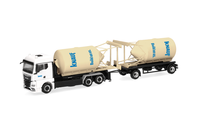 [予約]herpa Cars&Trucks 1/87 (プラスチック製) MAN TGX GM サイロローダー  トレーラートラック "Knauf"