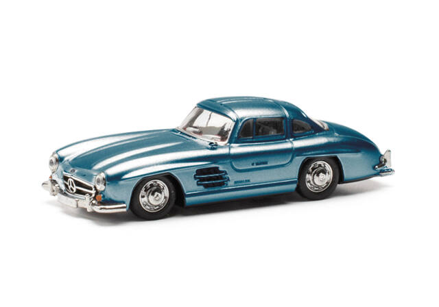 herpa Cars&Trucks 1/87 (プラスチック製) メルセデスベンツ 300 SL ガルウィング ライトブルーメタリック