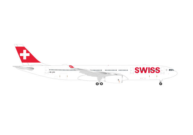 [予約]herpa wings 1/500 (ダイキャスト製) A330-300 スイスインターナショナル "Altdorf" HB-JHN