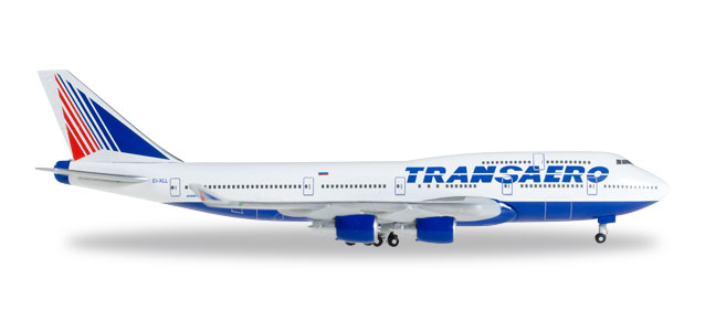 herpa wings 1/500 (ダイキャスト製) 747-400 トランスアエロ航空 EI-XLL