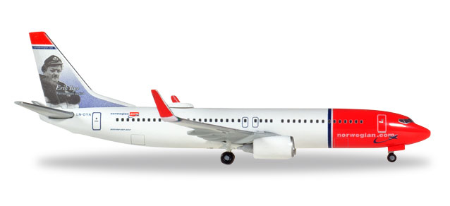 herpa wings 1/500 (ダイキャスト製) 737-800 ノルウェージャン エアシャトル LN-DYA "Erik Bye"