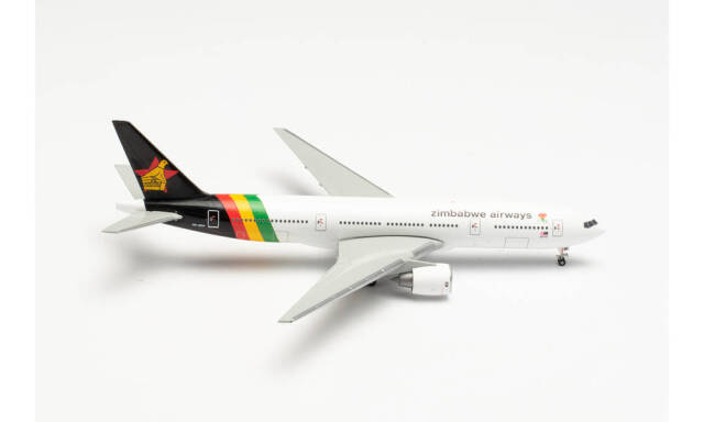 herpa wings 1/500 (ダイキャスト製) 777-200 ジンバブエ航空 9M-MRP