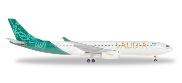 herpa wings 1/500 (ダイキャスト製) A330-300 サウジアラビア航空 "Saudi National Day" n/c HZ-AQE