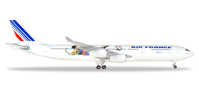 herpa wings 1/500 (ダイキャスト製) A340-300 エールフランス 1998 ブラジル/コロンビア F-GLZK