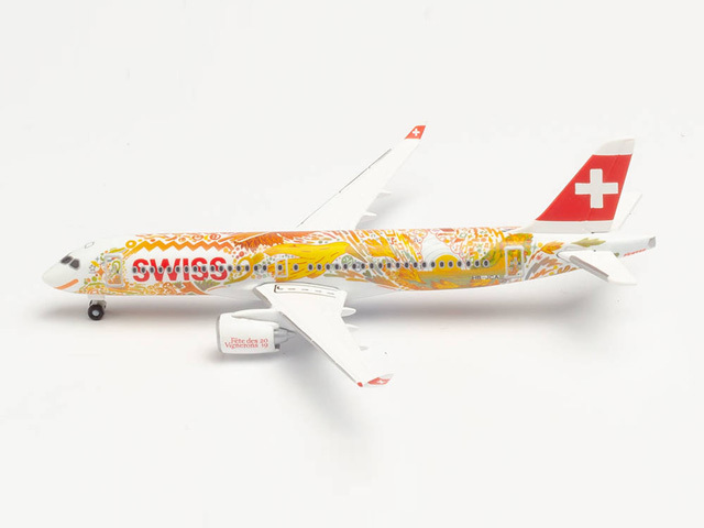 herpa wings 1/500 (ダイキャスト製) A220-300 スイスインターナショナル "F?te des Vignerons" HB-JCA