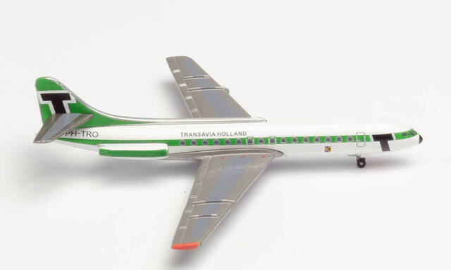 herpa wings 1/500 (ダイキャスト製) SE-210 カラベル トランサビア航空 "Provincie Gelderland" PH-TRO