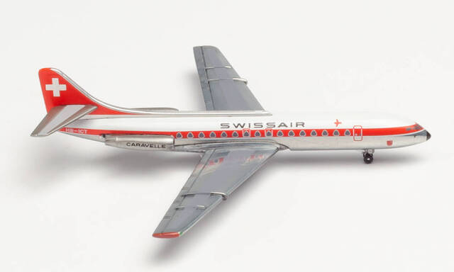herpa wings 1/500 (ダイキャスト製) SE-210 Caravelle スイス航空 "Uri" HB-ICS
