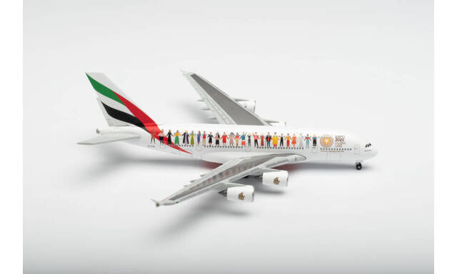 herpa wings 1/500 (ダイキャスト製) A380 エミレーツ航空 "Year of Tolerance" A6-EVB