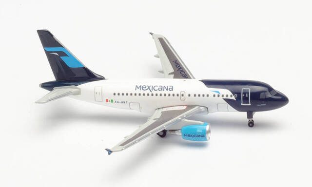 herpa wings 1/500 (ダイキャスト製) A318 メキシカーナ航空 XA-UBT